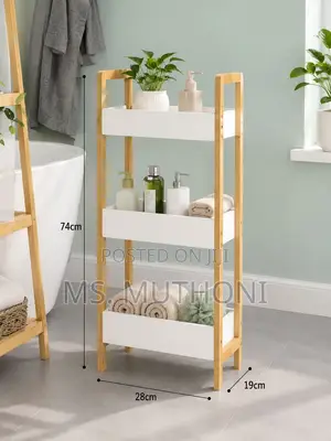 Smart Stylish 3-Tier Bamboo Bathroom Rack