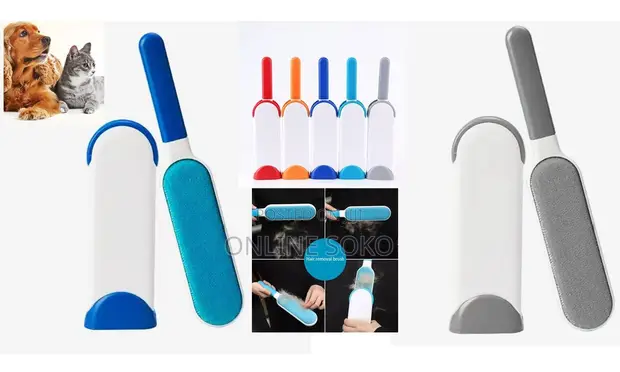 Reusable Pet Hair Remover Brush Set - Double-Sided Self-Cleaning - 1