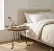 Meza Ndogo ya Kando ya Mid-Century Inayokunjwa ya Mbao na Chuma - 2