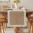 30x275cm Natural Burlap Linen Woven Table Runner - 1