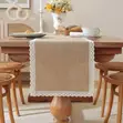 30x275cm Natural Burlap Linen Woven Table Runner - 3