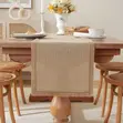 30x275cm Natural Burlap Linen Woven Table Runner - 4