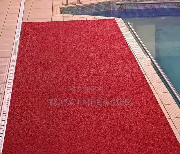 Red PVC Antislip Rubber Floor Mats - 1