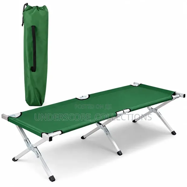 Green Foldable Camping Bed - 1