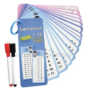 15pcs Math Subtraction Reusable Learning Cards Set