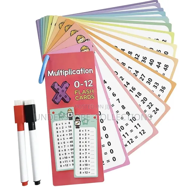 Set ya Kadi 15 za Kujifunza Hesabu za Kuzidisha - 1
