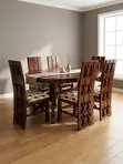 Kikundi cha Kula cha Oval cha Kifahari cha Viti 6 - 2