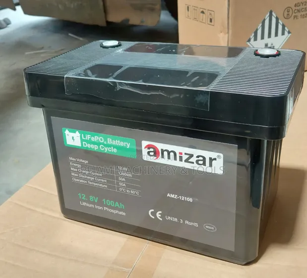 Amizar 12.8V 100Ah LiFePO4 Deep Cycle Lithium Battery - 1