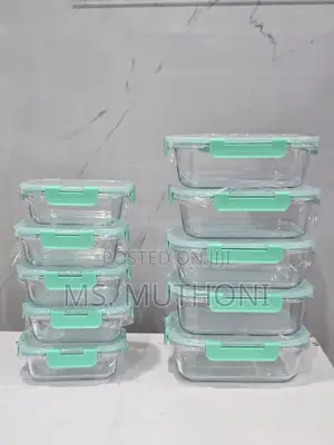 10 Pcs Food Grade Glass Storage Containers Set