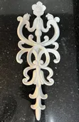Elegant White Floral Wall Applique | Luxury Decorative Moulding - 1
