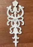 Elegant White Floral Wall Applique | Luxury Decorative Moulding - 2