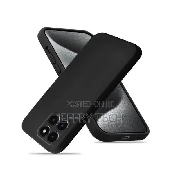 Soft Silicone Back Cover kwa Honor X6a - Nyeusi - 1