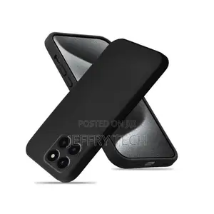 Soft Silicone Back Cover kwa Honor X6a - Nyeusi