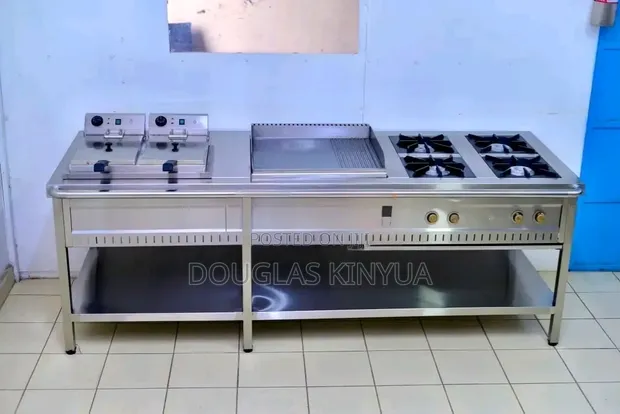 Commercial Cooking Range with Fryer & Hot Plate - 1