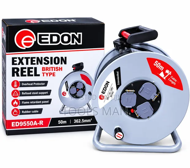 Edon 50M Heavy-Duty Cable Reel Extension - 1