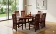 Jedwali la Kula la Oval la Mahogany la Premium la Viti 6 na Lazy Susan - 1