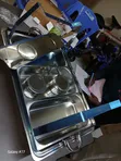 Rectangular Stainless Steel Triple-Tray Chafing Dish - 1