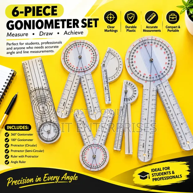 6 Piece Medical Goniometer Set - 1