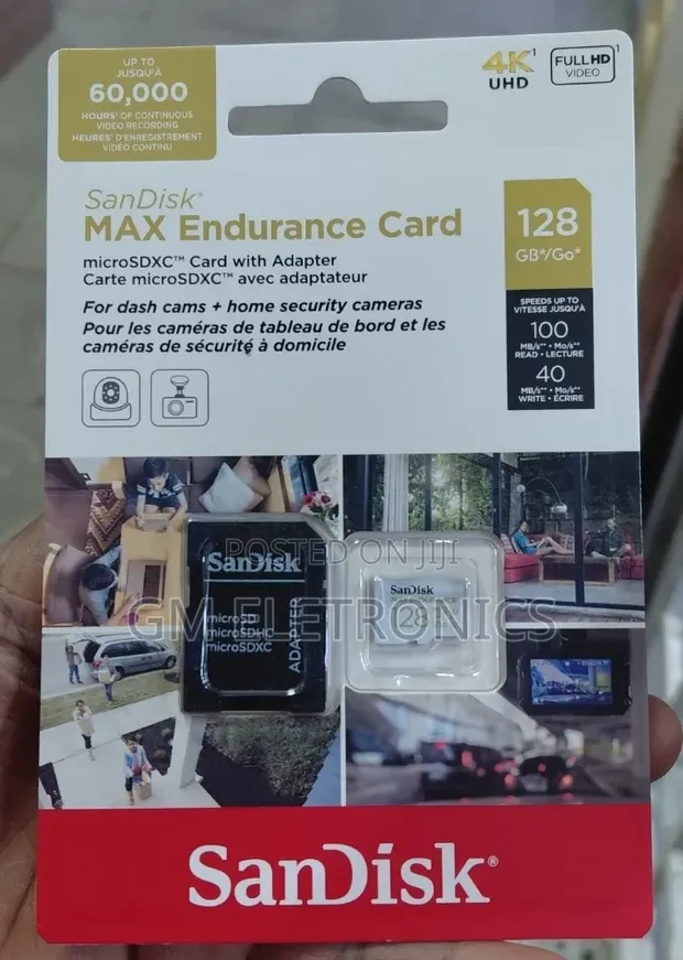 SanDisk 128GB MAX Endurance microSD Card + Adapter - 1