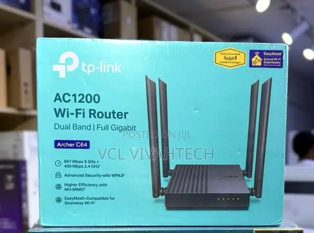 TP-Link Archer C64 AC1200 Dual Band WiFi Router - 1