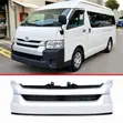 Toyota Hiace 9L Wide Front Grille (2014+) Silver/Black - 2