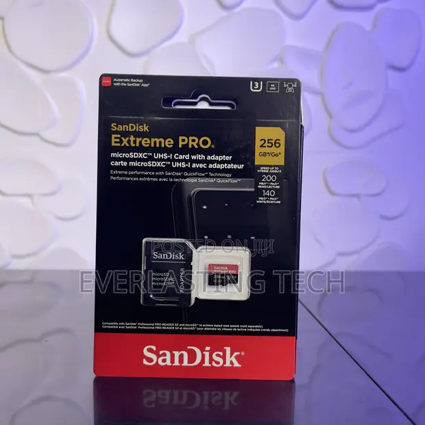 SanDisk Extreme Pro 256GB microSDXC UHS-I U3 V30 A2 - 1