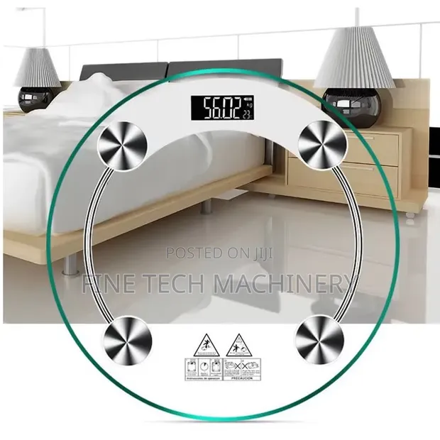 Digital Personal Round Glass Bathroom Weighing Scale - 1