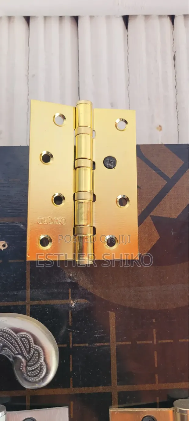 Brand New Stainless Steel Door Hinges - Gold - 1
