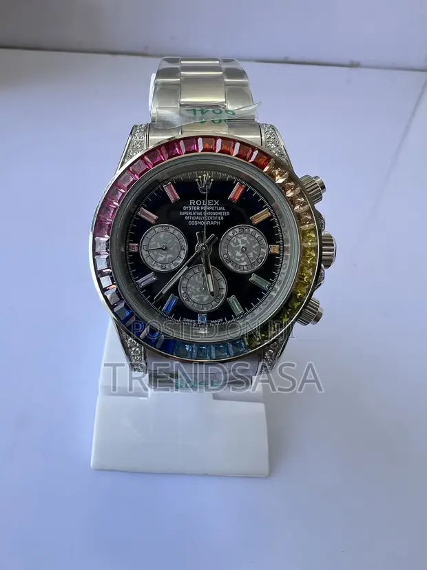Rolex Rainbow Daytona Stainless Steel Watch - 1
