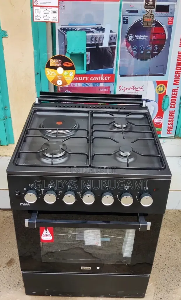 Mika 60x60 Standing Cooker 3 Gas + 1 Electric - 1
