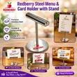 ACE Stainless Steel Menu & Card Holder - 1