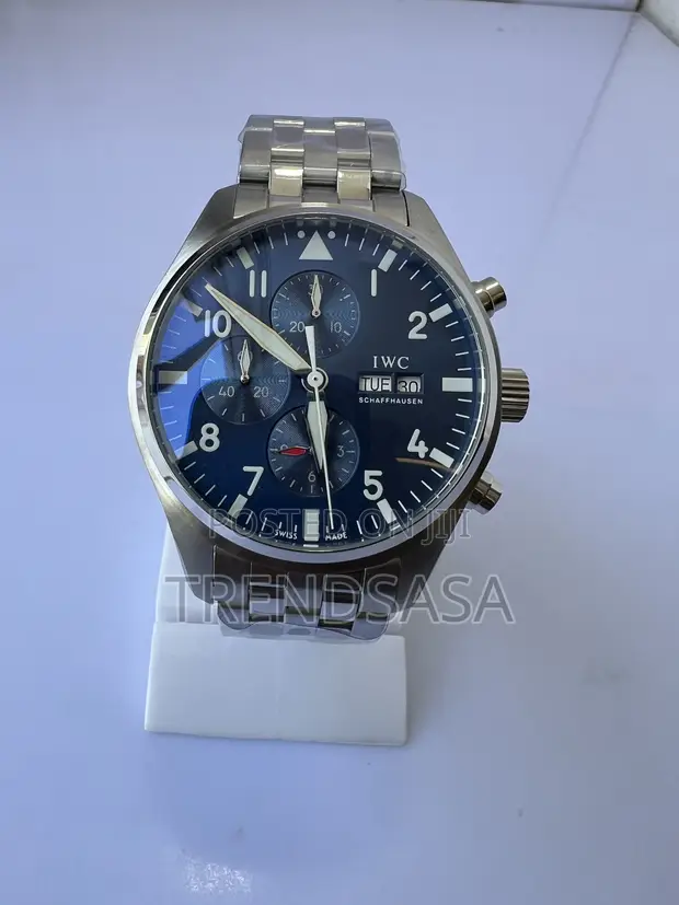 IWC Schaffhausen Day-Date Blue Dial Watch - 1