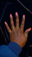 Pete ya Kipekee ya Geometri ya Shaba - Iliyopakwa Dhahabu - 2