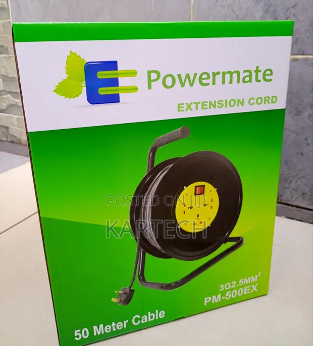 Powermate PM-500EX 50m Heavy-Duty Extension Cable Reel - 1