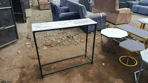 Meza ya Konsoli ya Metali - Nyeusi