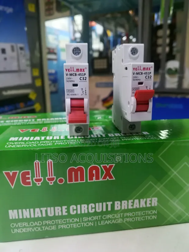 Vellmax 1 Pole MCB Circuit Breaker C10/C32 | 230V - 1