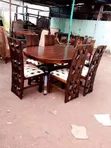 Royal Mahogany Dining Set ya Viti 6 vya Premium - 2