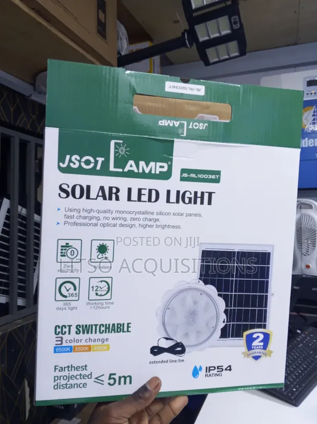 JSOT Solar LED Light JS-RL10036T | 3 Color CCT | 12+ Hours - 1