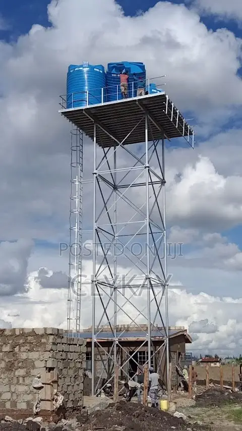 Custom 9m Steel Water Tank Tower for 40,000L Storage - 1