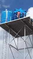 Custom 9m Steel Water Tank Tower for 40,000L Storage - 4