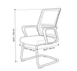 Kiti cha Ofisi: Mesh Back Sled Base cha Kusubiria - 2