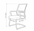 Kiti cha Ofisi: Mesh Back Sled Base cha Kusubiria - 3