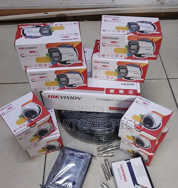 Hikvision 8CH ColorVu DVR CCTV Camera System Kit - 1