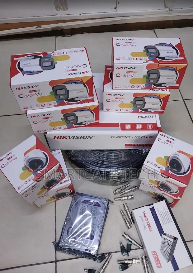 Hikvision 8CH CCTV Camera Kit with Night Vision - 1