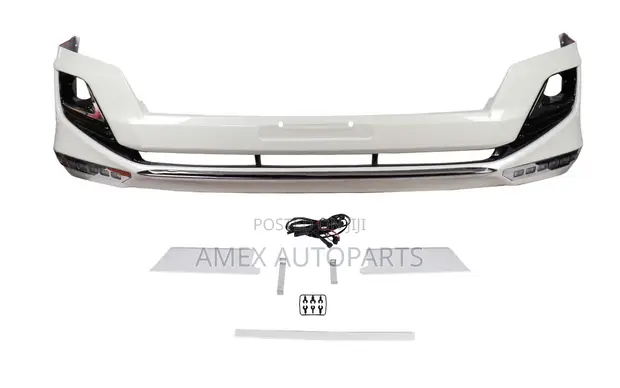 Lip ya Bampa ya Mbele na LED kwa Toyota Land Cruiser Prado 150 (2015-2021) - 1