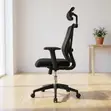 Ergonomic Swivel Secretary Mesh Chair - Black - 2