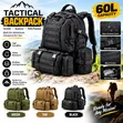 60L Large Tactical Backpack - Heavy Duty Travel, Hiking Outdoor - 2