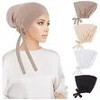 Modal Muslim Turban Hat Inner Hijab Caps - 3