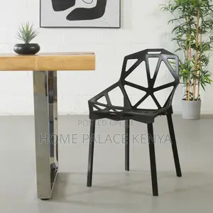 Stackable Plastic Dining Chair - Black