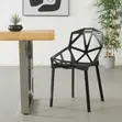 Stackable Plastic Dining Chair - Black - 1
